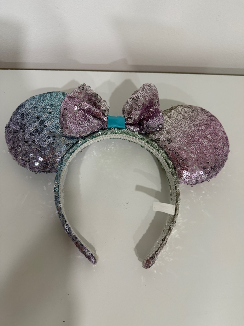 Disney Iridescent Sequin Minnie Ears Headband - Pastel Multi